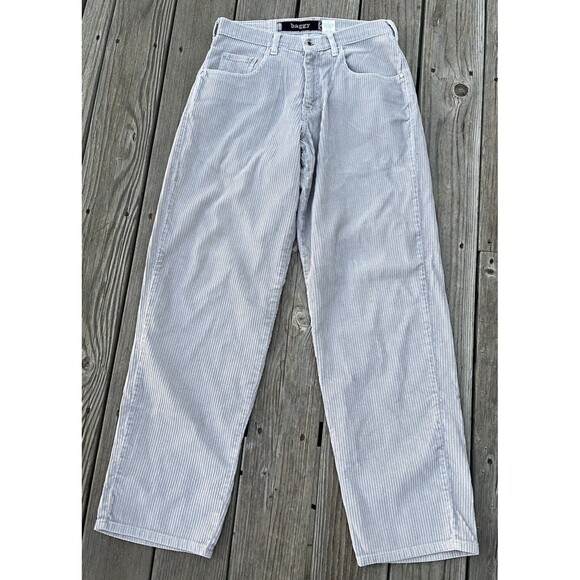 Vintage Levi's SilverTab Mens 31x34 Corduroy Pants Baggy Loose Casual Light Gray - Picture 1 of 9